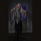 6 Feet Hanging Grim Reaper Halloween Animatronic with Red LED Eyes & Fluttering Robes, Battery Powered